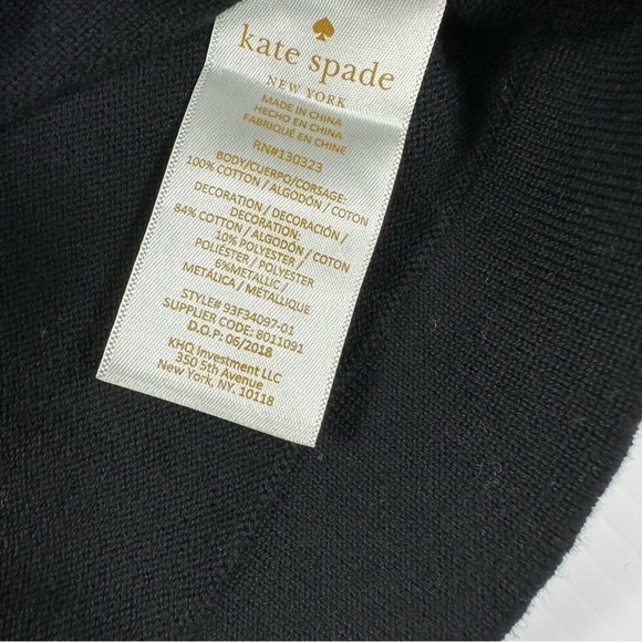 Kate Spade Girls Sz 14 Metallic Ruffle Front Cardigan NWOT - Picture 5 of 6